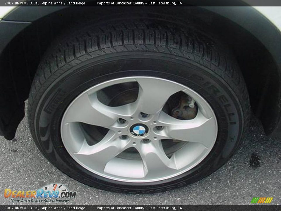 2007 BMW X3 3.0si Alpine White / Sand Beige Photo #14