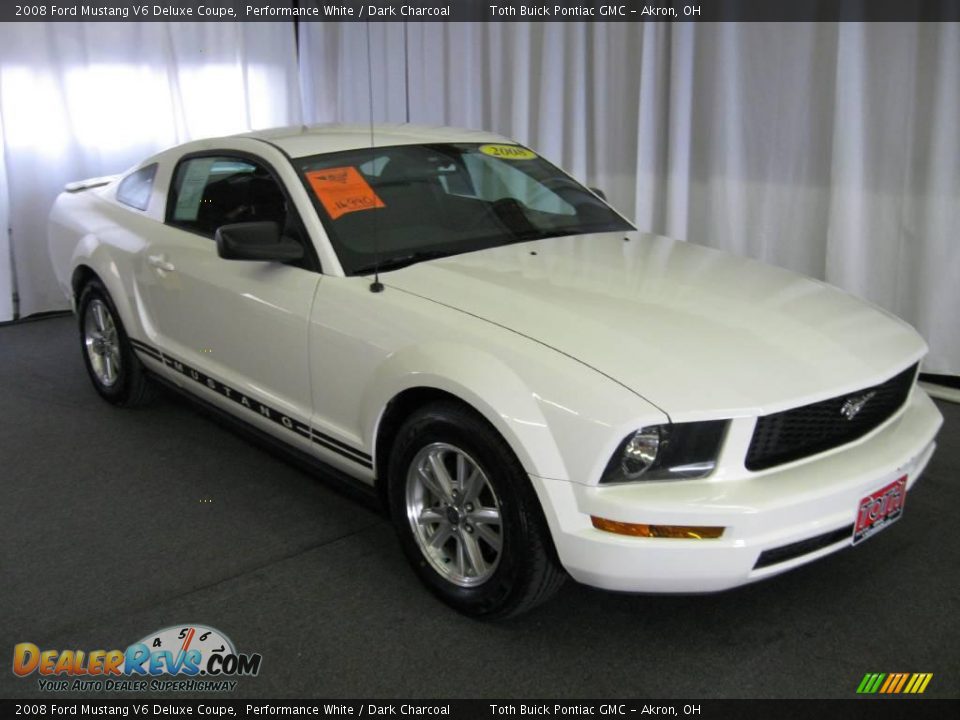 2008 Ford Mustang V6 Deluxe Coupe Performance White / Dark Charcoal Photo #1