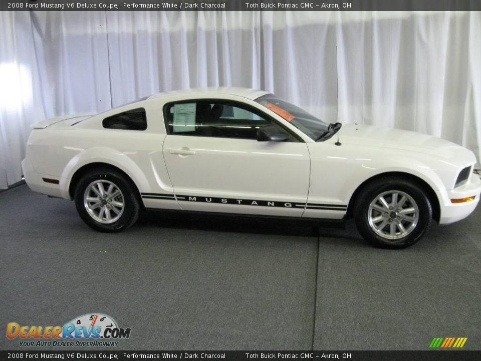 2008 Ford Mustang V6 Deluxe Coupe Performance White / Dark Charcoal Photo #2