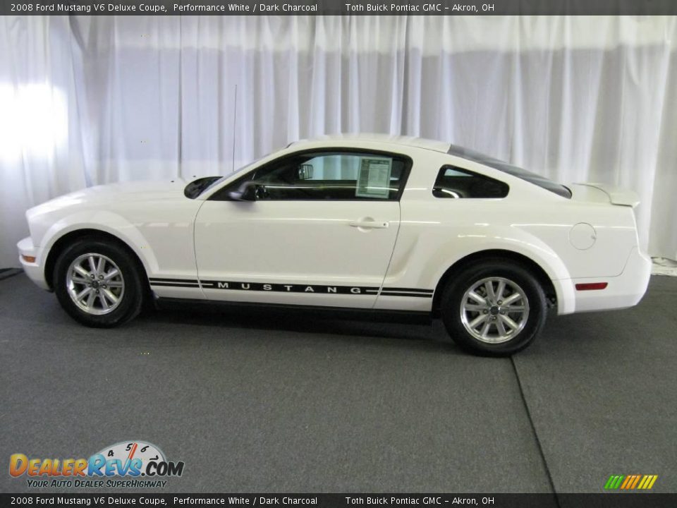 2008 Ford Mustang V6 Deluxe Coupe Performance White / Dark Charcoal Photo #5