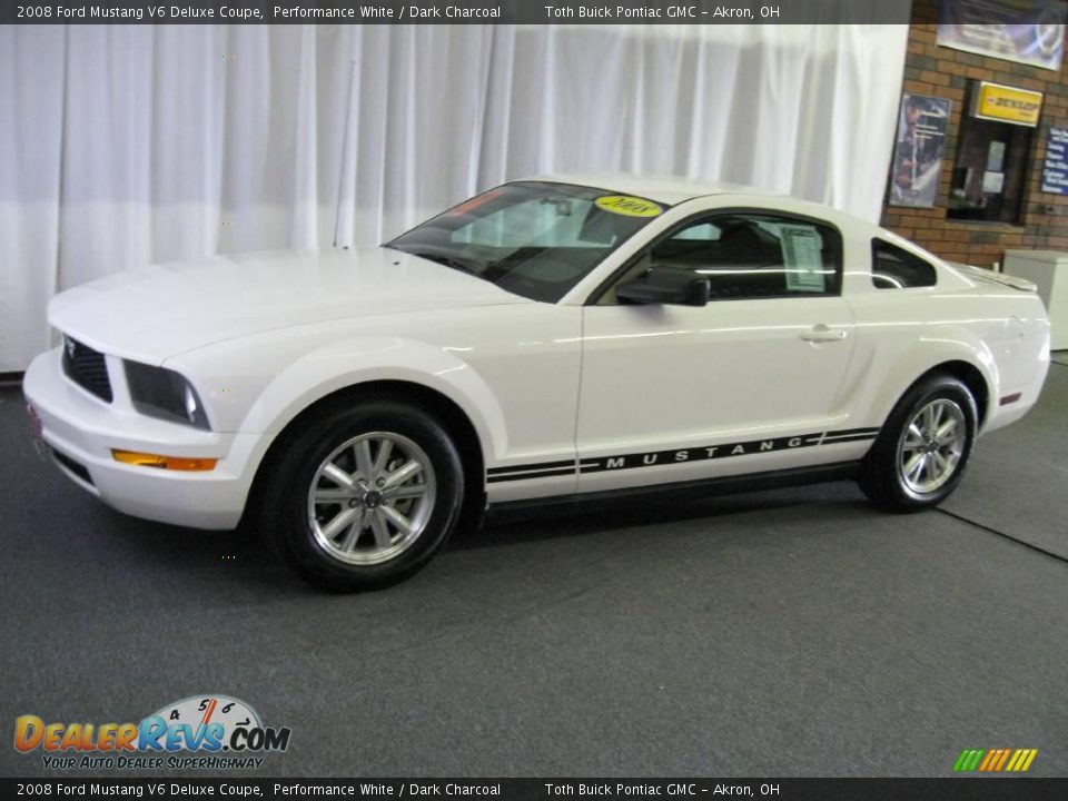 2008 Ford Mustang V6 Deluxe Coupe Performance White / Dark Charcoal Photo #6