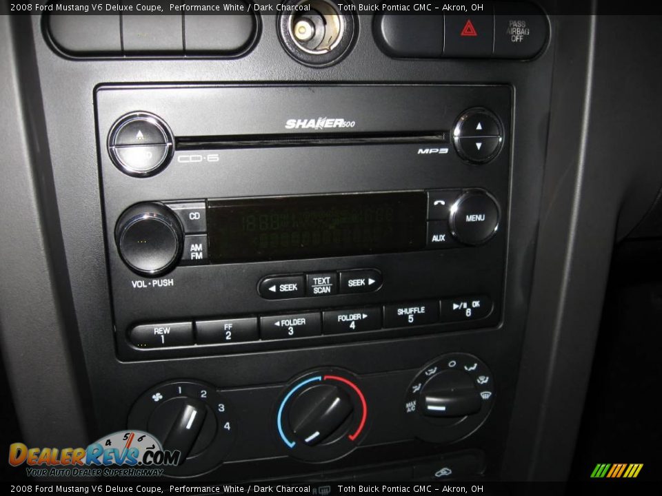 2008 Ford Mustang V6 Deluxe Coupe Performance White / Dark Charcoal Photo #11
