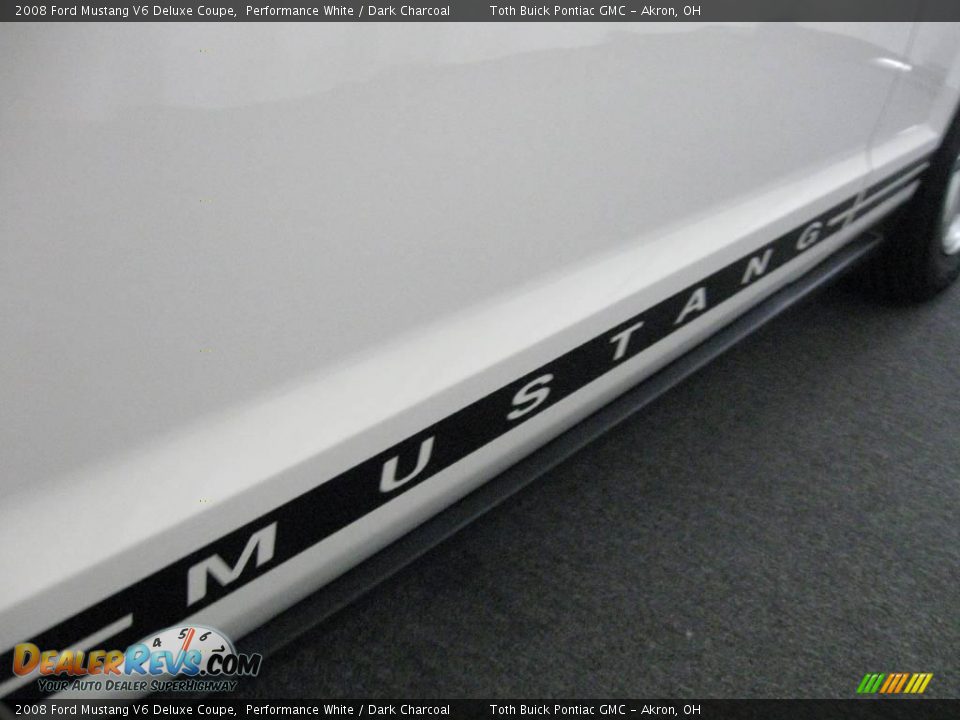 2008 Ford Mustang V6 Deluxe Coupe Performance White / Dark Charcoal Photo #15