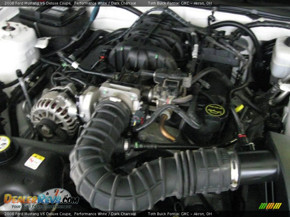 2008 Ford Mustang V6 Deluxe Coupe Performance White / Dark Charcoal Photo #18