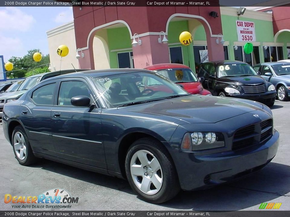 2008 Dodge Charger Police Package Steel Blue Metallic / Dark Slate Gray Photo #1