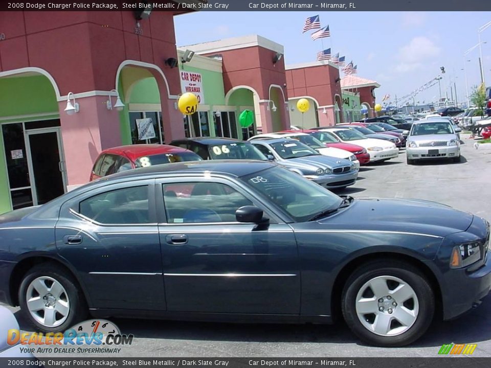 2008 Dodge Charger Police Package Steel Blue Metallic / Dark Slate Gray Photo #2