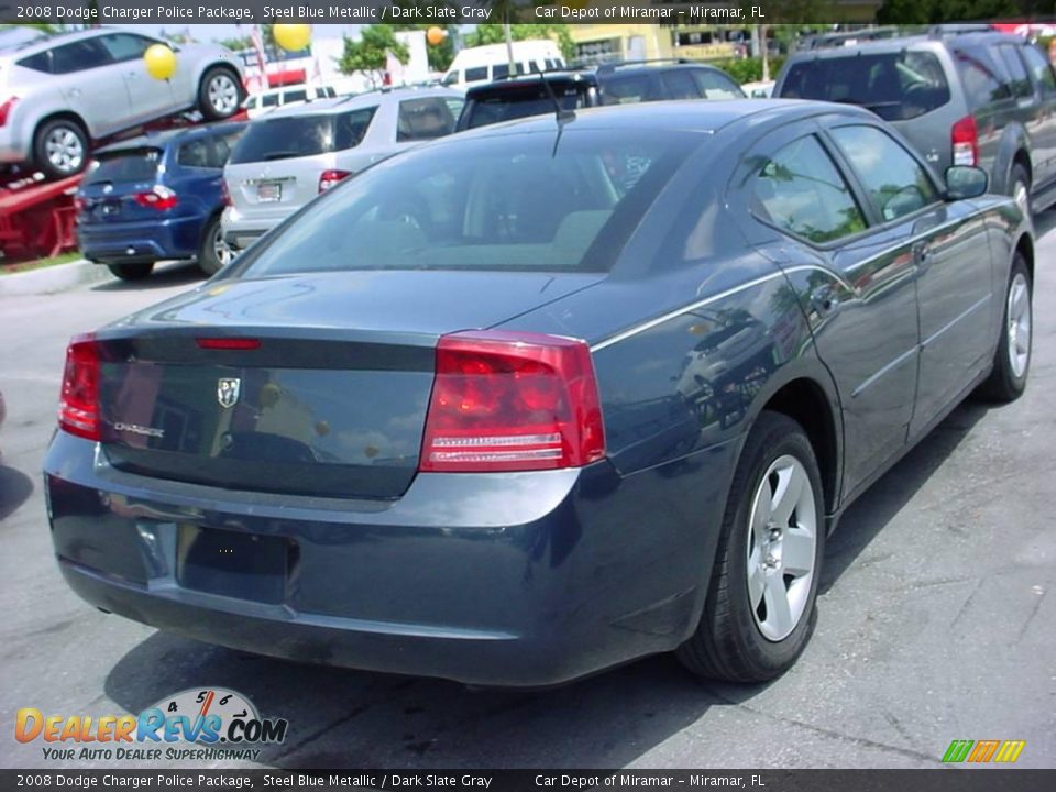 2008 Dodge Charger Police Package Steel Blue Metallic / Dark Slate Gray Photo #3