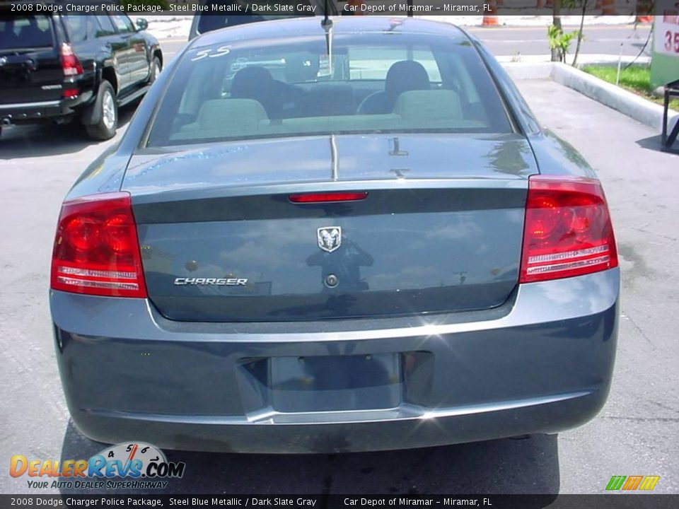 2008 Dodge Charger Police Package Steel Blue Metallic / Dark Slate Gray Photo #4