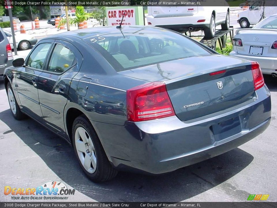 2008 Dodge Charger Police Package Steel Blue Metallic / Dark Slate Gray Photo #5