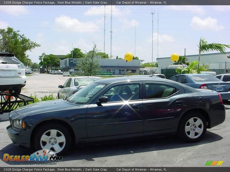 2008 Dodge Charger Police Package Steel Blue Metallic / Dark Slate Gray Photo #6