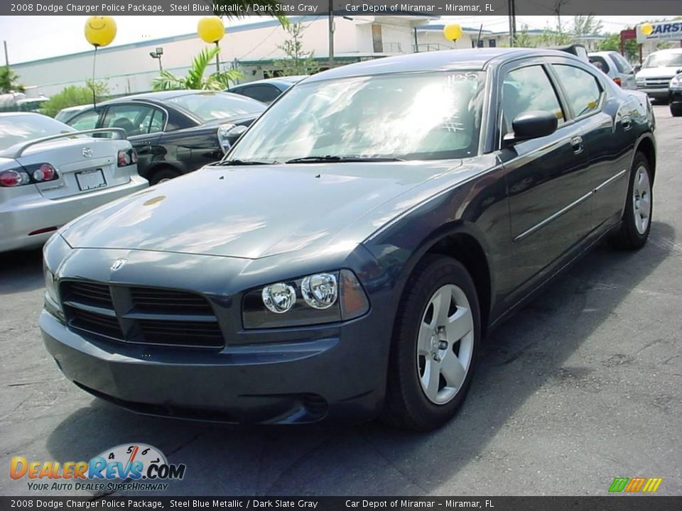 2008 Dodge Charger Police Package Steel Blue Metallic / Dark Slate Gray Photo #7