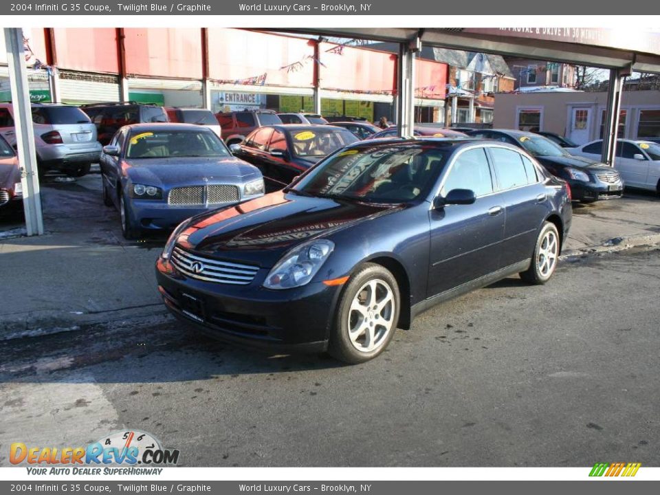 2004 Infiniti G 35 Coupe Twilight Blue / Graphite Photo #2