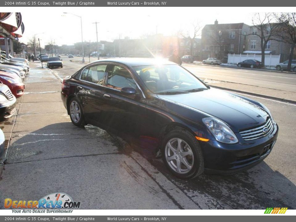 2004 Infiniti G 35 Coupe Twilight Blue / Graphite Photo #4