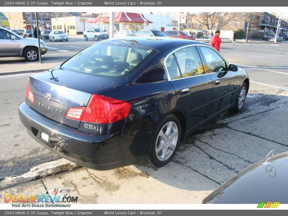 2004 Infiniti G 35 Coupe Twilight Blue / Graphite Photo #6