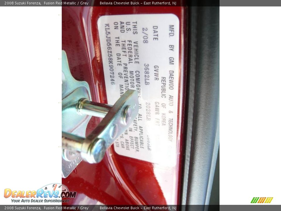 2008 Suzuki Forenza Fusion Red Metallic / Grey Photo #15