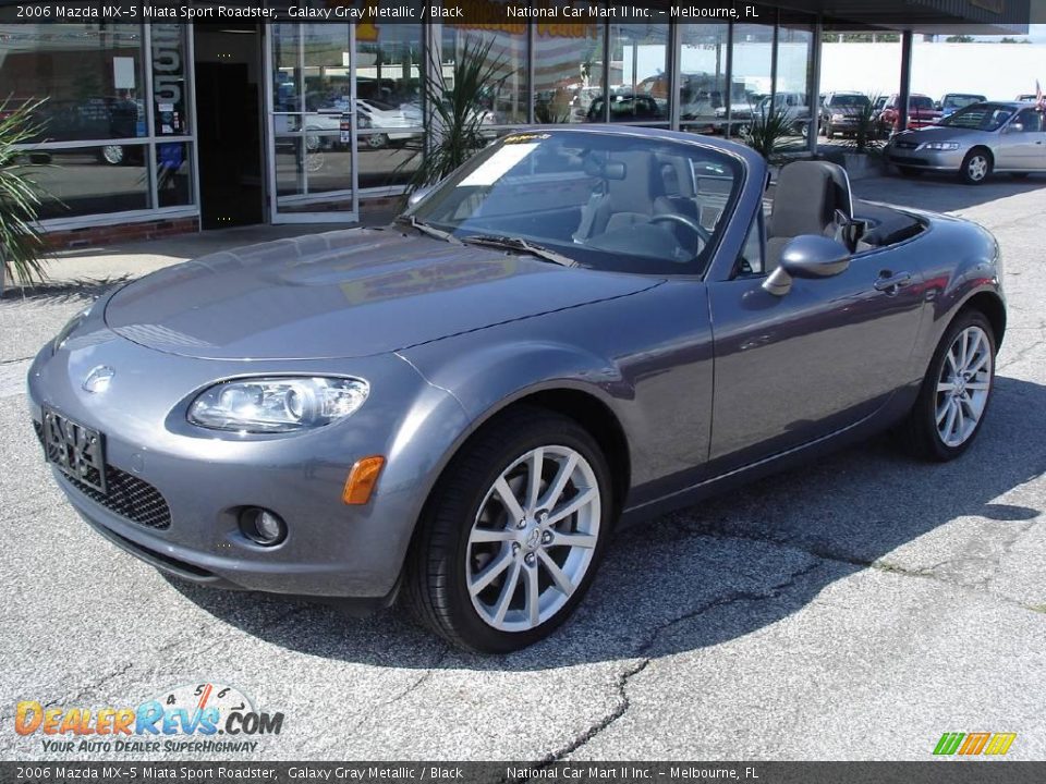 2006 Mazda MX-5 Miata Sport Roadster Galaxy Gray Metallic / Black Photo #1