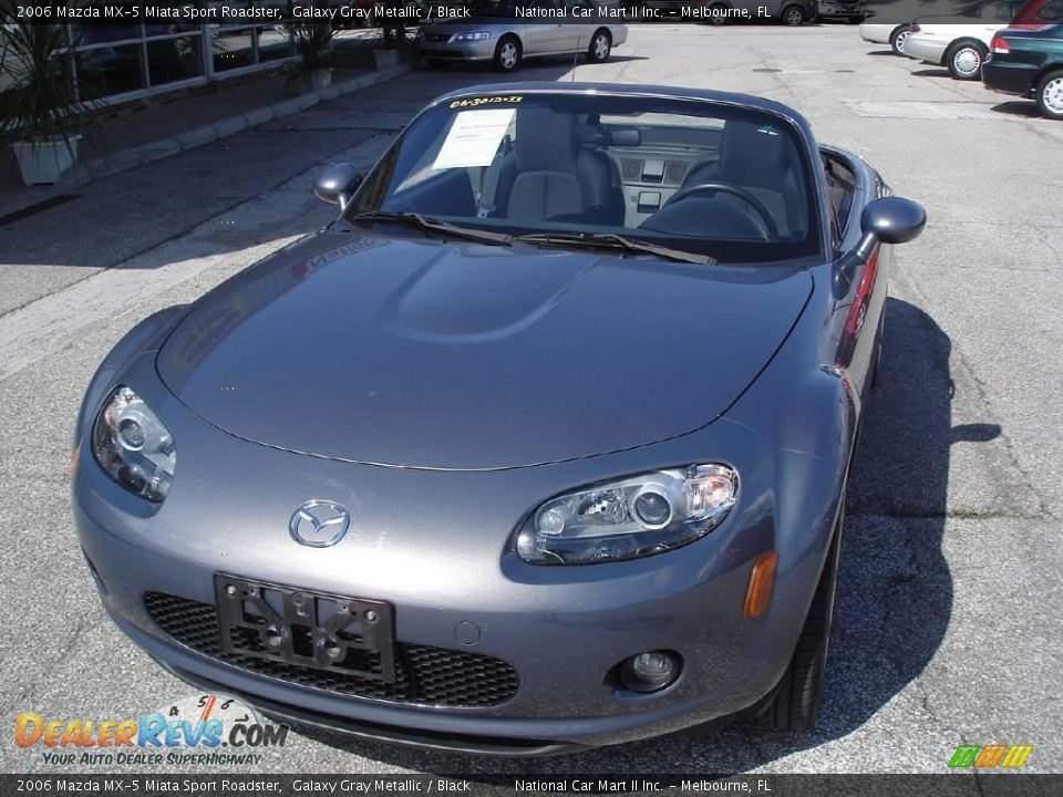 2006 Mazda MX-5 Miata Sport Roadster Galaxy Gray Metallic / Black Photo #2