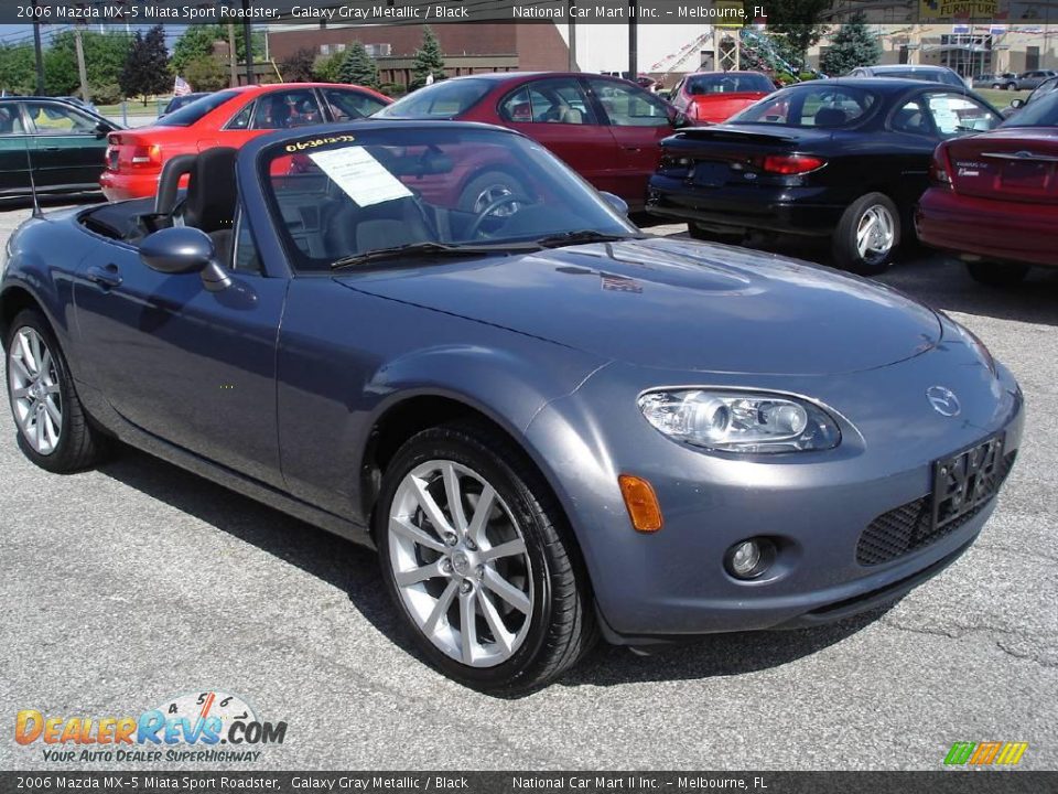 2006 Mazda MX-5 Miata Sport Roadster Galaxy Gray Metallic / Black Photo #4