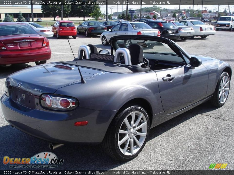 2006 Mazda MX-5 Miata Sport Roadster Galaxy Gray Metallic / Black Photo #6