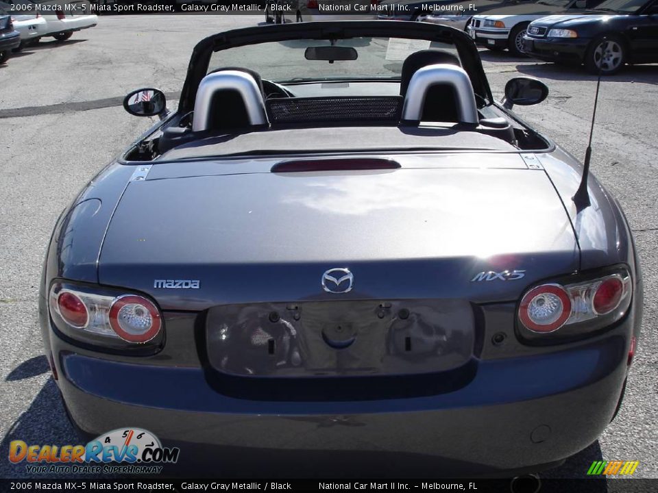 2006 Mazda MX-5 Miata Sport Roadster Galaxy Gray Metallic / Black Photo #7