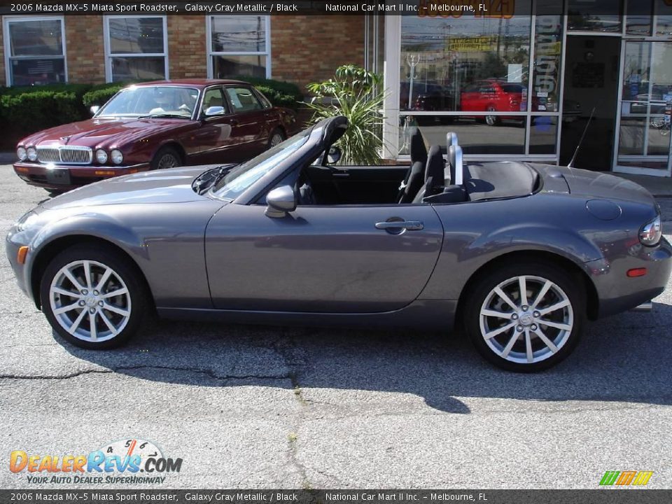 2006 Mazda MX-5 Miata Sport Roadster Galaxy Gray Metallic / Black Photo #9