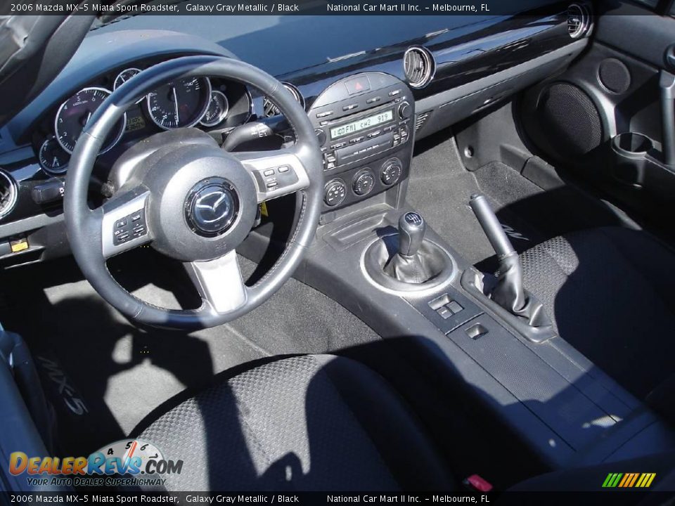 2006 Mazda MX-5 Miata Sport Roadster Galaxy Gray Metallic / Black Photo #10