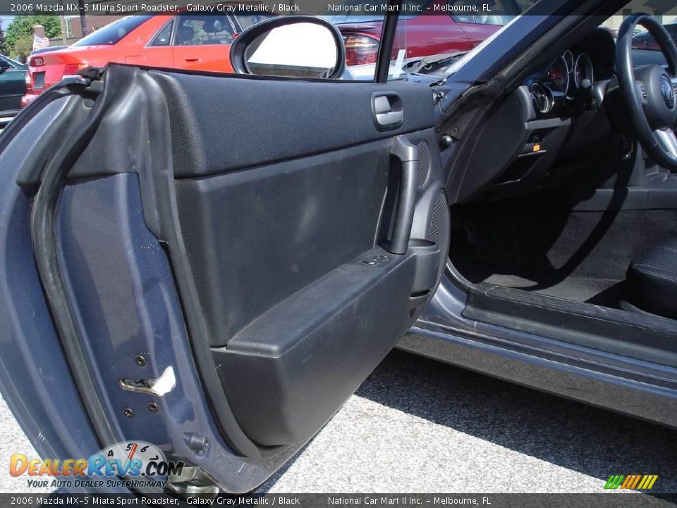 2006 Mazda MX-5 Miata Sport Roadster Galaxy Gray Metallic / Black Photo #13