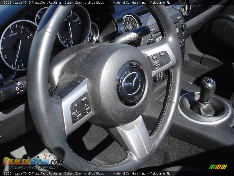 2006 Mazda MX-5 Miata Sport Roadster Galaxy Gray Metallic / Black Photo #14