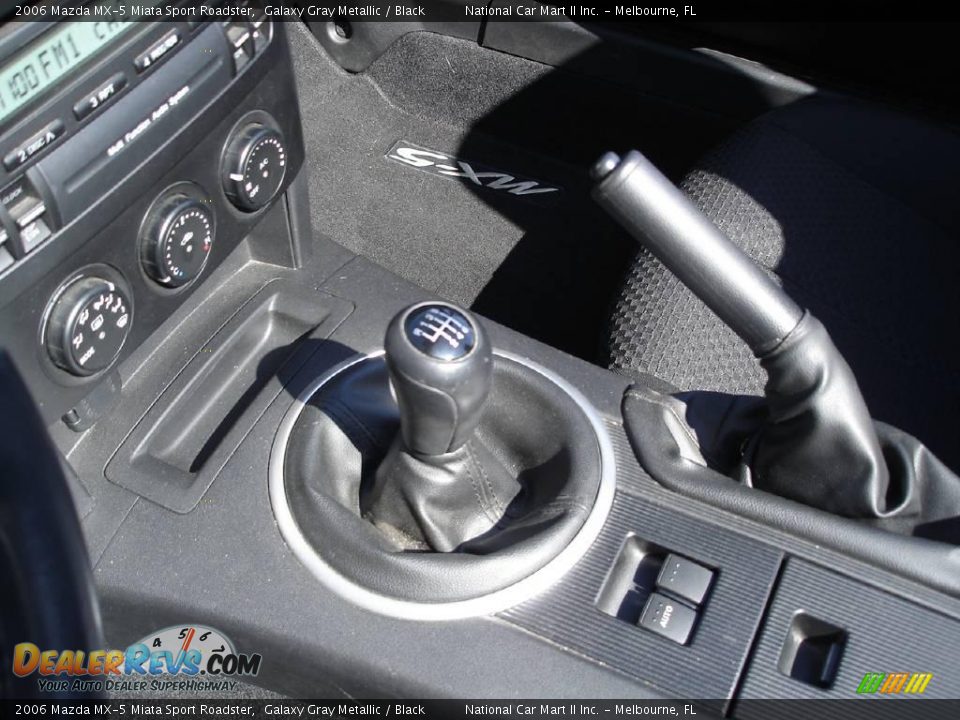 2006 Mazda MX-5 Miata Sport Roadster Galaxy Gray Metallic / Black Photo #15