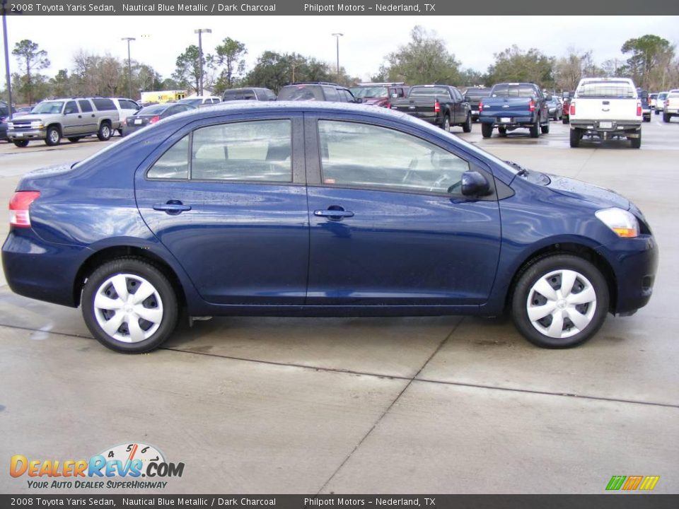 2008 Toyota Yaris Sedan Nautical Blue Metallic / Dark Charcoal Photo #5