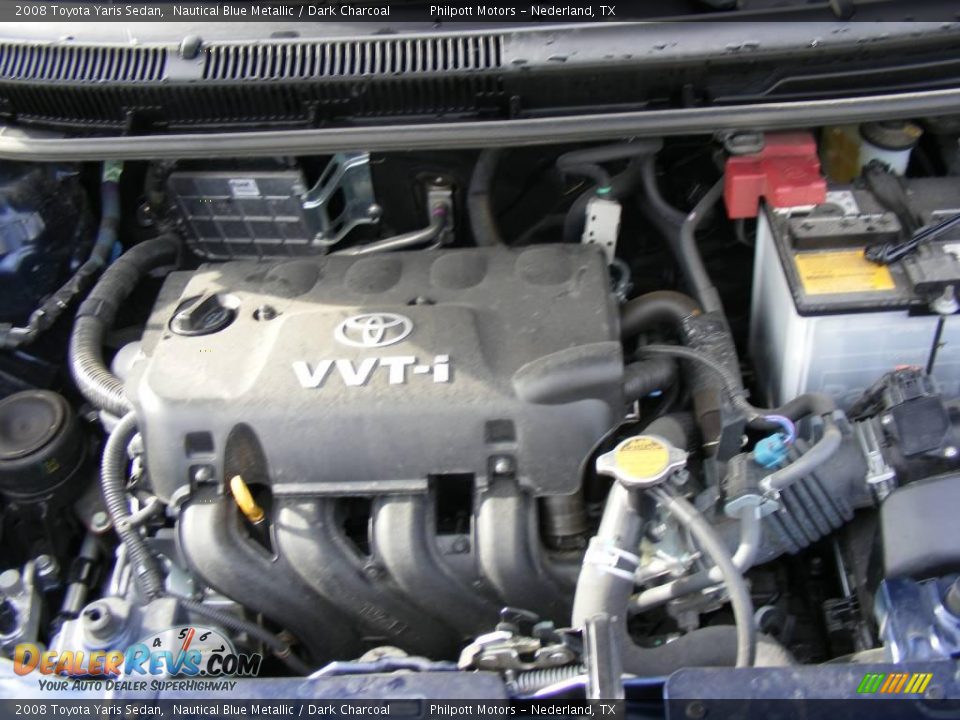 2008 Toyota Yaris Sedan Nautical Blue Metallic / Dark Charcoal Photo #9