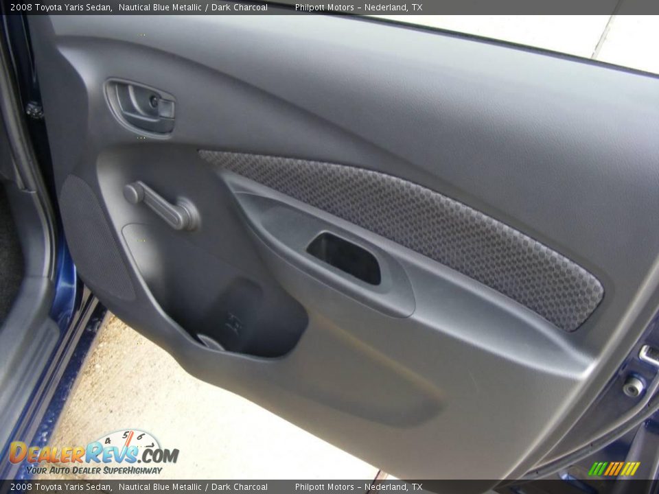 2008 Toyota Yaris Sedan Nautical Blue Metallic / Dark Charcoal Photo #10