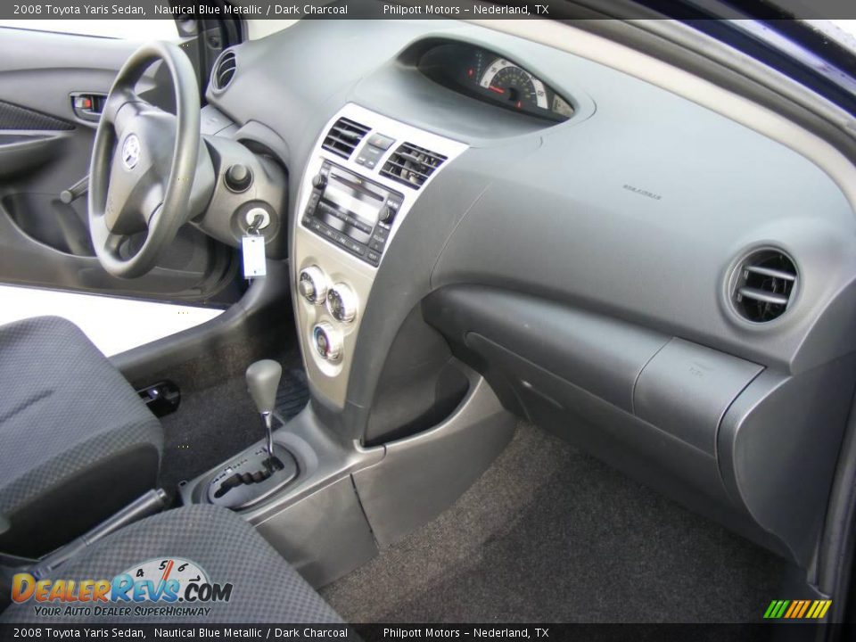 2008 Toyota Yaris Sedan Nautical Blue Metallic / Dark Charcoal Photo #11