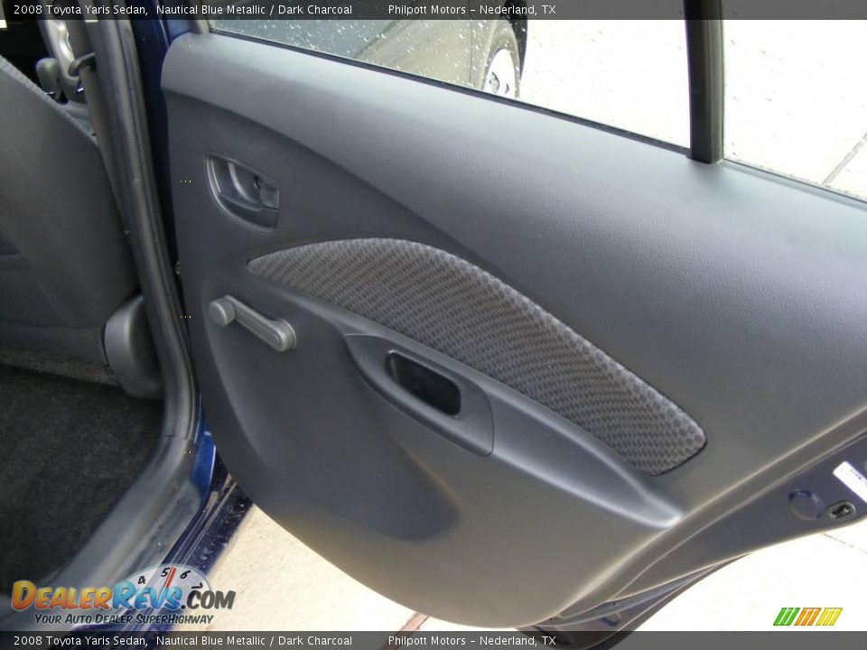 2008 Toyota Yaris Sedan Nautical Blue Metallic / Dark Charcoal Photo #13