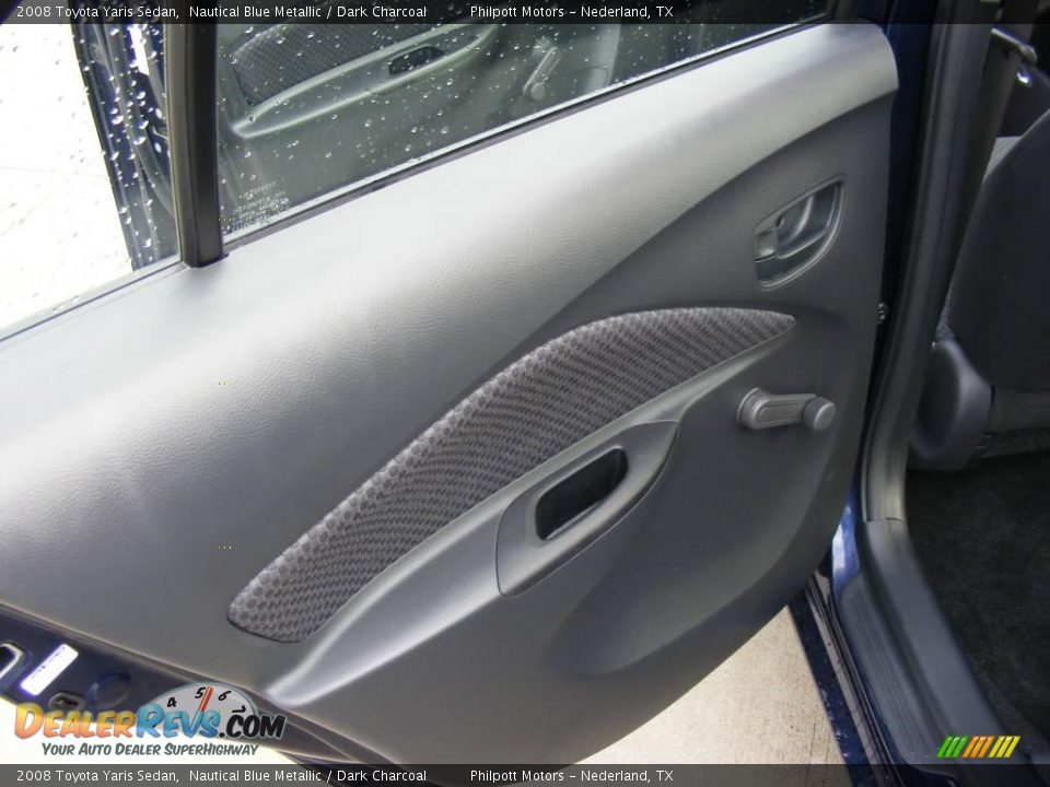 2008 Toyota Yaris Sedan Nautical Blue Metallic / Dark Charcoal Photo #16