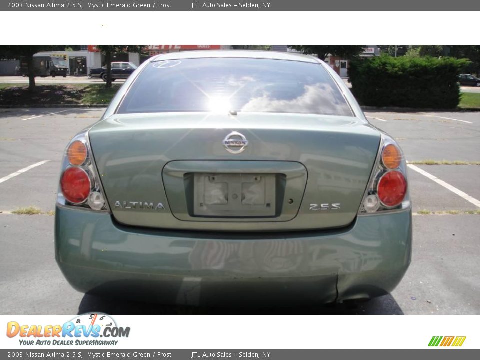 2003 Nissan Altima 2.5 S Mystic Emerald Green / Frost Photo #5