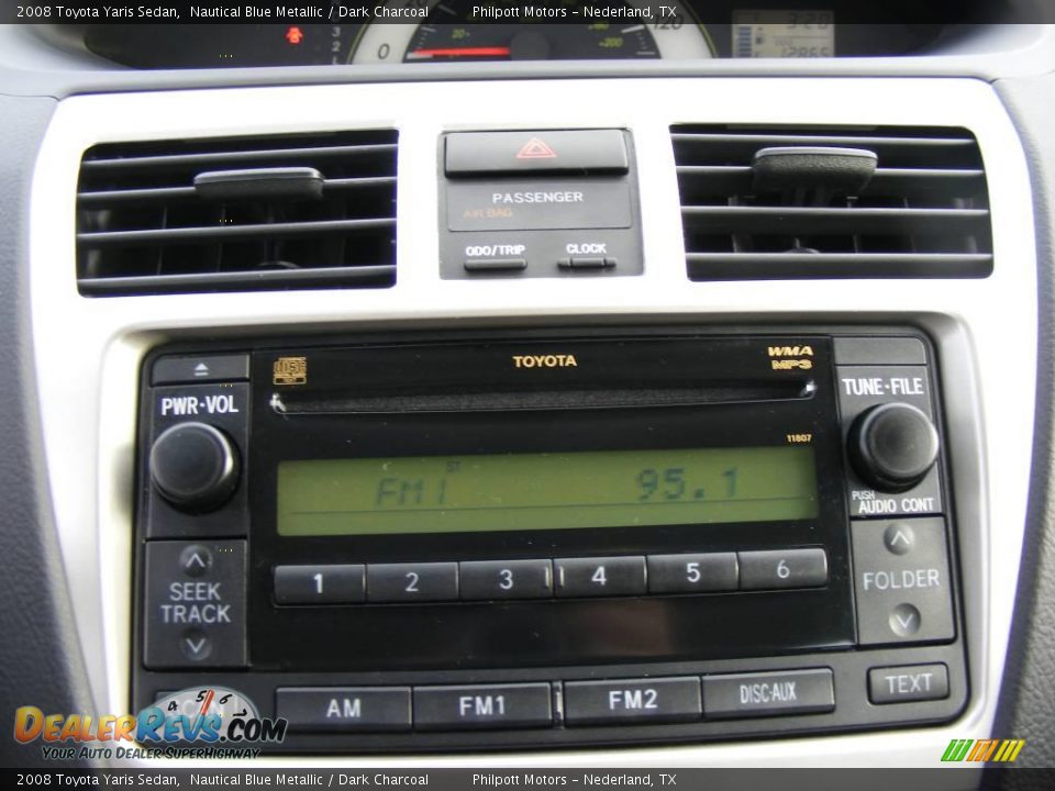 2008 Toyota Yaris Sedan Nautical Blue Metallic / Dark Charcoal Photo #23