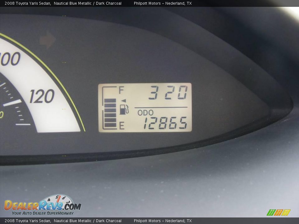 2008 Toyota Yaris Sedan Nautical Blue Metallic / Dark Charcoal Photo #25