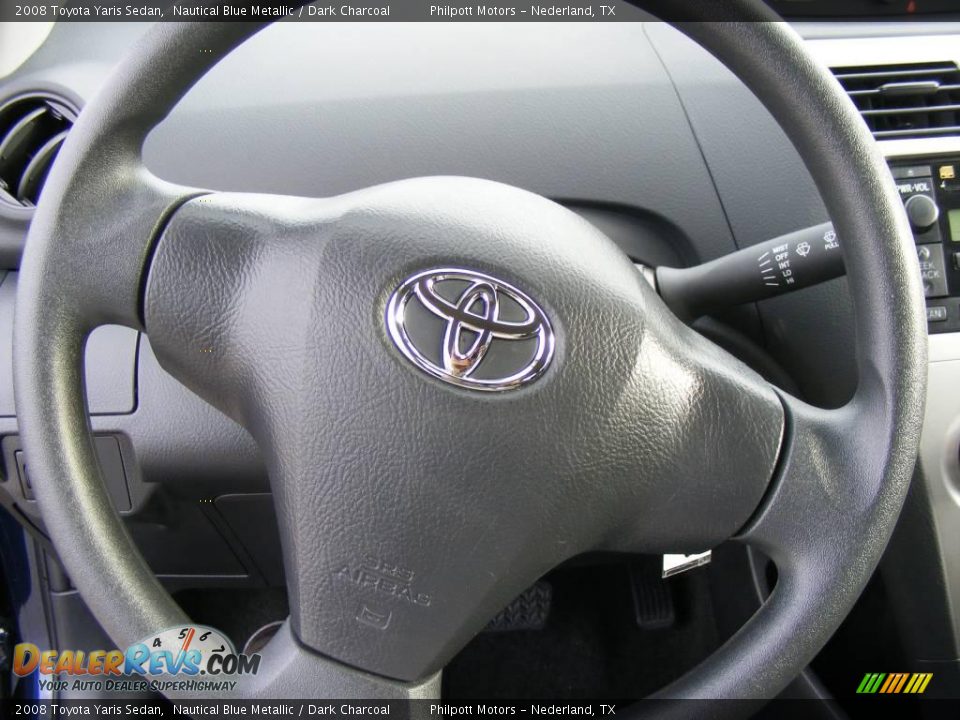 2008 Toyota Yaris Sedan Nautical Blue Metallic / Dark Charcoal Photo #26