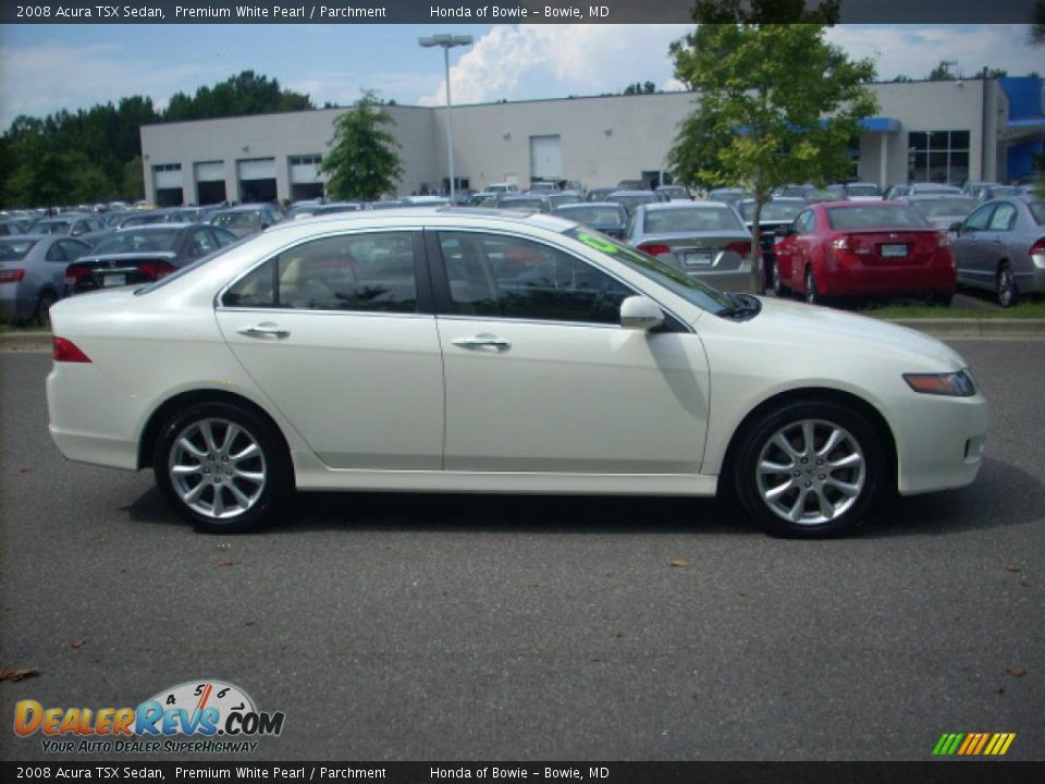 2008 Acura TSX Sedan Premium White Pearl / Parchment Photo #2