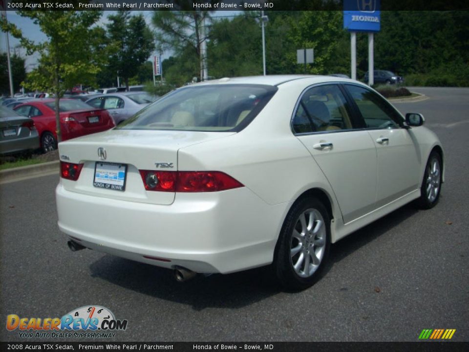 2008 Acura TSX Sedan Premium White Pearl / Parchment Photo #3
