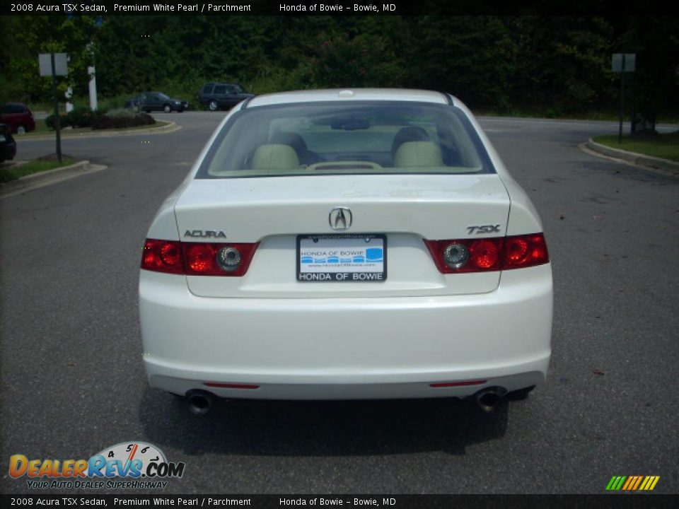 2008 Acura TSX Sedan Premium White Pearl / Parchment Photo #4
