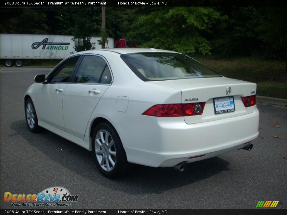 2008 Acura TSX Sedan Premium White Pearl / Parchment Photo #5