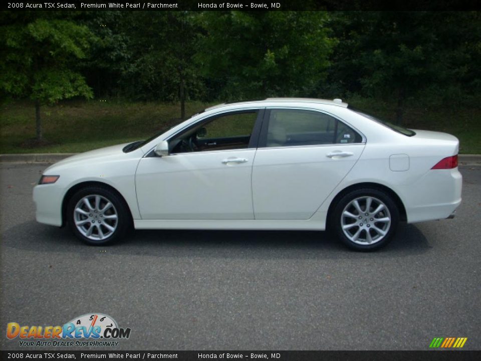 2008 Acura TSX Sedan Premium White Pearl / Parchment Photo #6