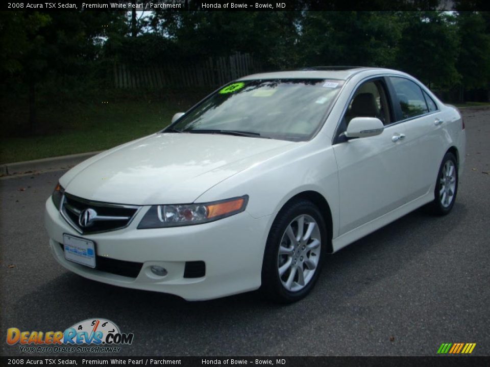 2008 Acura TSX Sedan Premium White Pearl / Parchment Photo #7