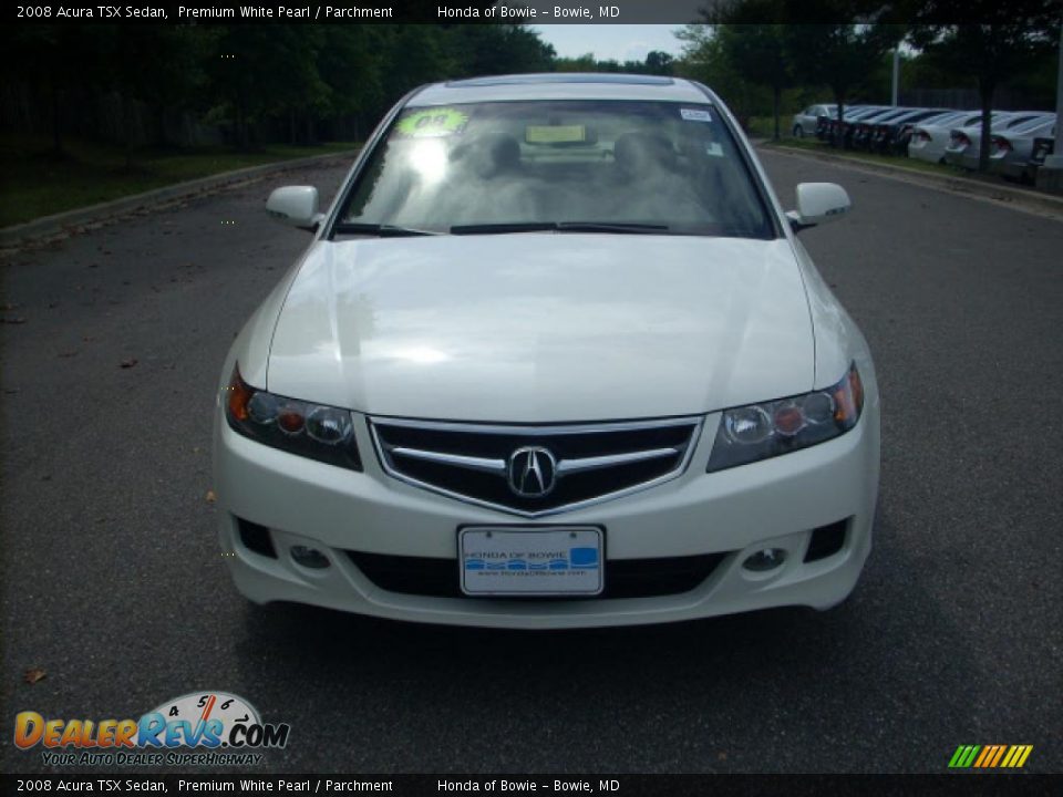2008 Acura TSX Sedan Premium White Pearl / Parchment Photo #8