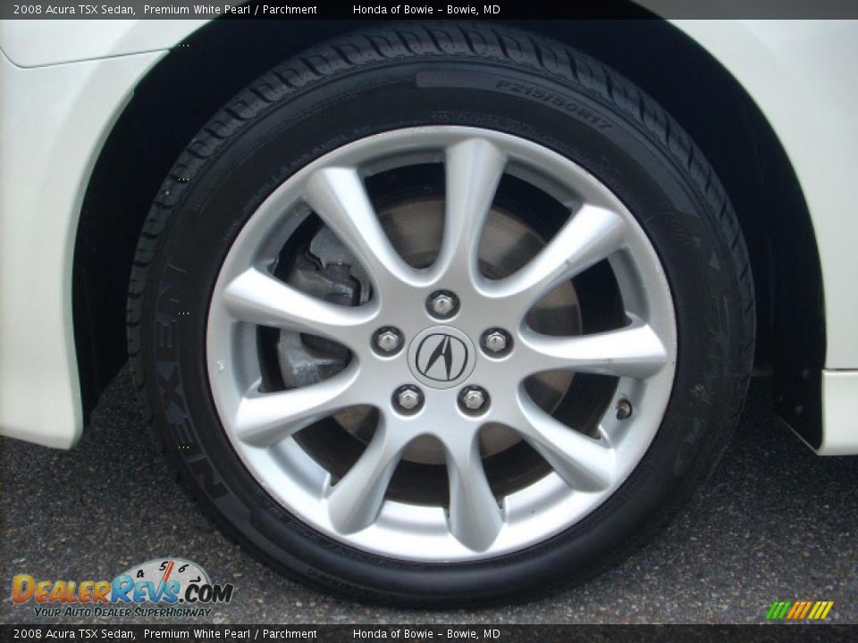 2008 Acura TSX Sedan Premium White Pearl / Parchment Photo #10