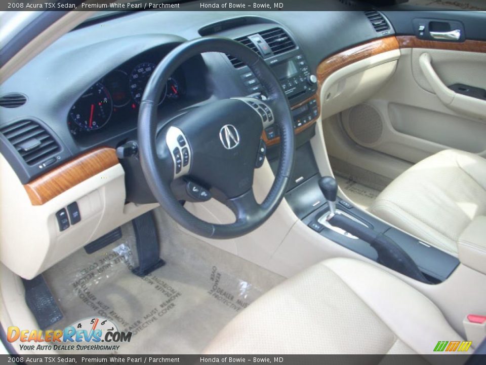 2008 Acura TSX Sedan Premium White Pearl / Parchment Photo #11