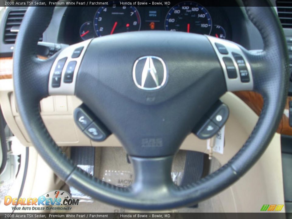 2008 Acura TSX Sedan Premium White Pearl / Parchment Photo #15