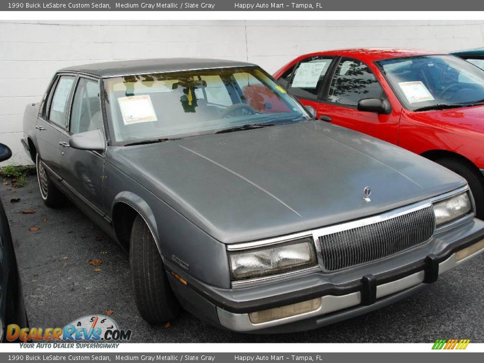 1990 Buick LeSabre Custom Sedan Medium Gray Metallic / Slate Gray Photo #1